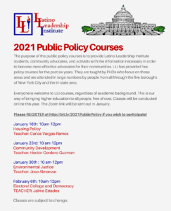 2021 Public Policy Courses